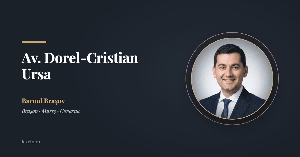 Avocat Dorel-Cristian Ursa — Baroul Brașov: penal, familie, executare silită