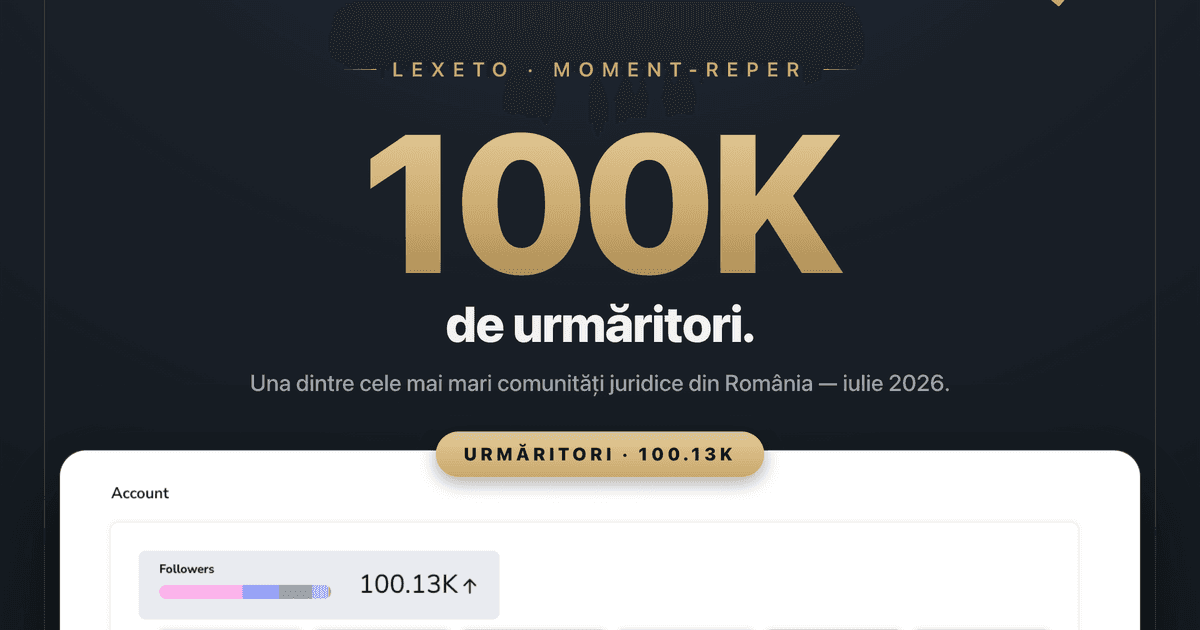 100.000 de oameni: Lexeto, una dintre cele mai mari comunități juridice din România