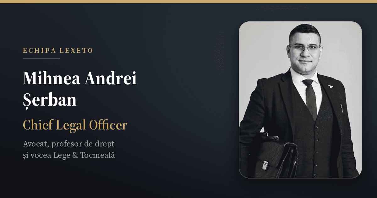 Mihnea Andrei Șerban se alătură Lexeto ca Chief Legal Officer